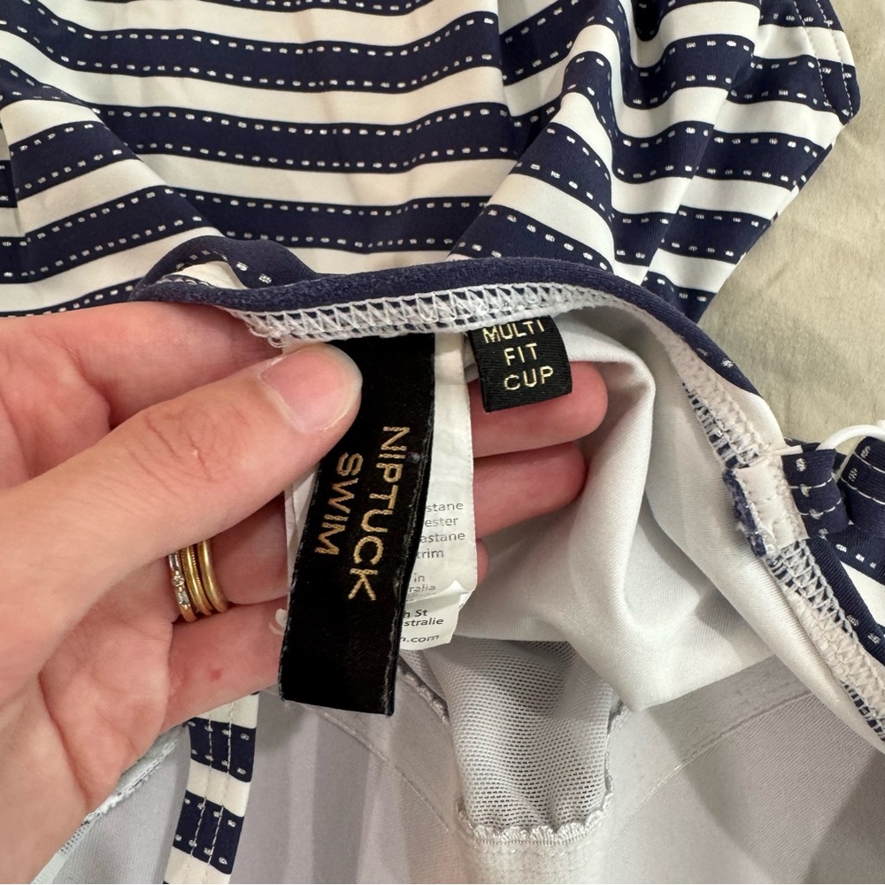 Nip Tuck  Joanne Twist‎ Striped One Piece Swimsuit - Picture 7 of 14
